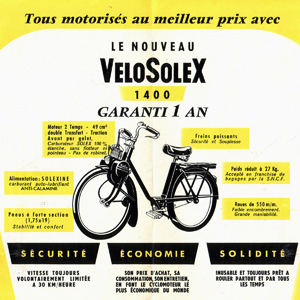 Velosolex 1400  the bicycle that rolls by itself 