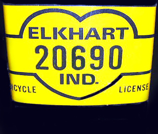 Bicycle License Indiana