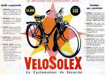 Velosolex le cyclomoteur de sécurité