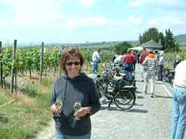 Katarina dans les vignobles du Rhin