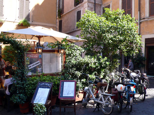 Collation dans le quartier Trastevere