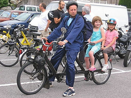 Le solex transport d'enfants