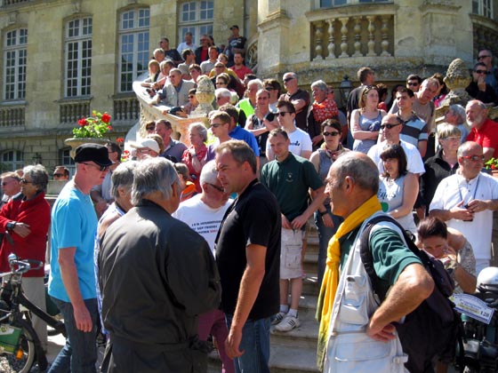 Sergio Piccina du Club Velosolex Italia et Hugues Ossent