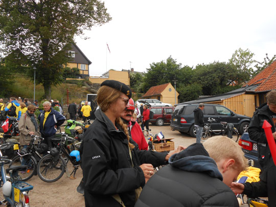 Une solexiste danoise en béret