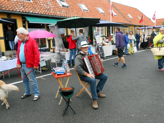 L'acordéoniste donnant un air à cette manifestation