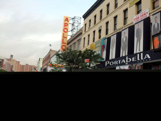 Passing the Apollo theater in Harlem