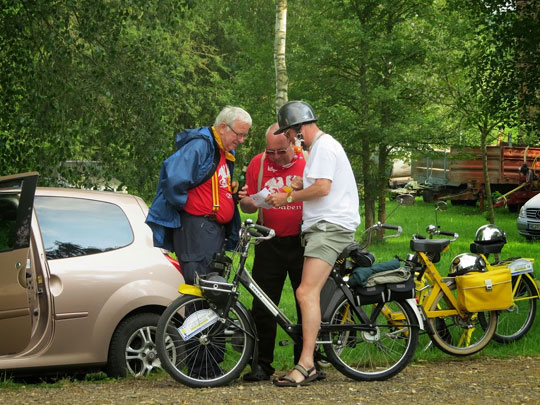 Les explications de Frank à nos amis allemands de Baden