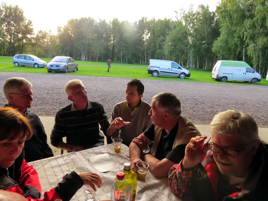 L'apéritif lors de la soirée du samedi soir