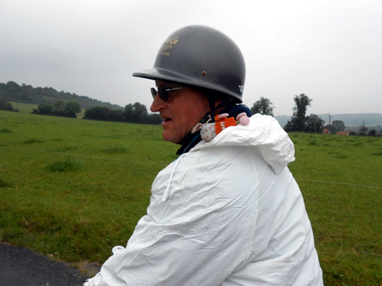 Le casque peu orthodoxe de Frank