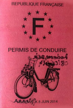 Permis de Conduire Velosolex