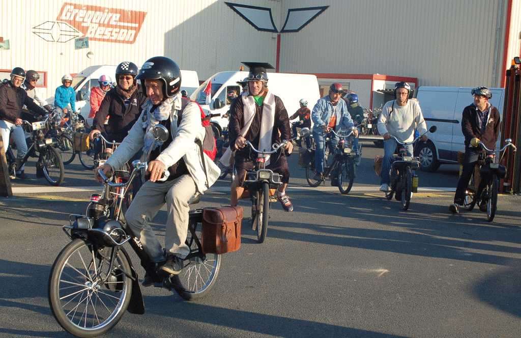 Départ animé des solexistes