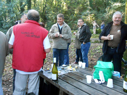 Huîtres et Muscadet à la pause de la première étape