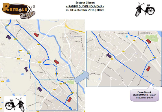 Plan de Clisson pour le déjeuner