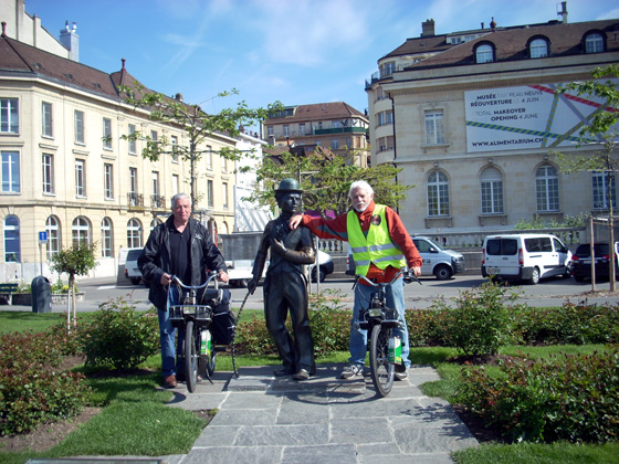 La piste cyclable passe devant le siège mondial de Nestlé