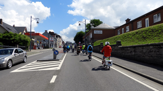 Arriv&eacute;e dans la ville de Chimay