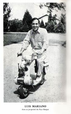 Luis Mariano sur un Solex Micron