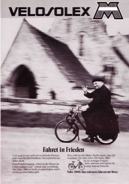Velosolex Fahret in Frieden