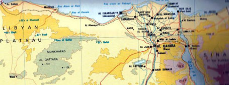 Carte d'Egypte