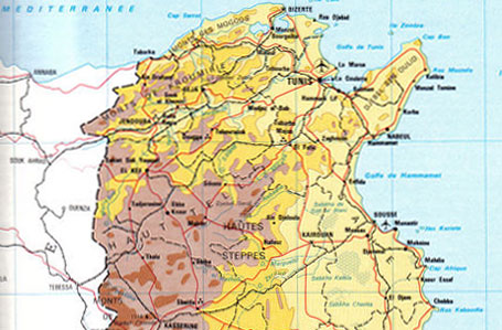 Carte de Tunisie