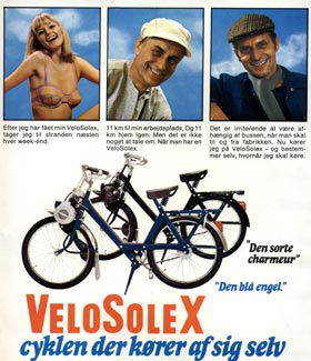 Velosolex cyclen der k&oslash;rer af sig selv