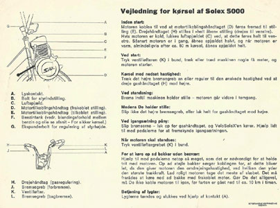 Vejledning for k&oslash;sel af Solex 5000