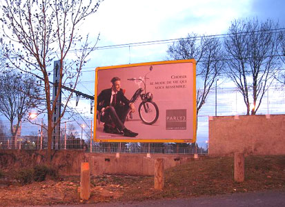 La Publicité du e solex pour le Centre commercial Parly 2