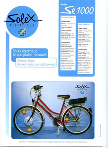 Premier solex électrique SE 1000