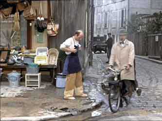 Jacques Tati en Solex 