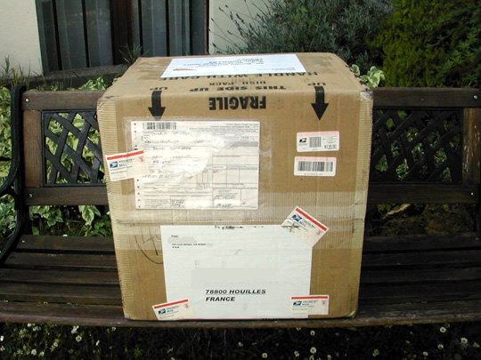 Arrivée d'un seul colis la semaine suivante