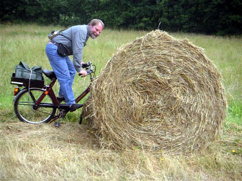 Une moissonneuse-batteuse belge